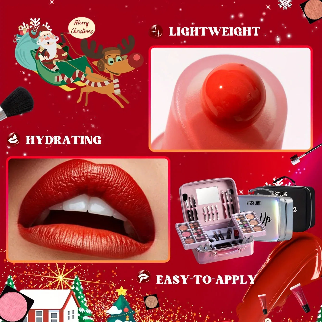 Professional Makeup Kit - Pink All-in-One Salon-Quality Beauty Set Professional Makeup Kits Tidesmit