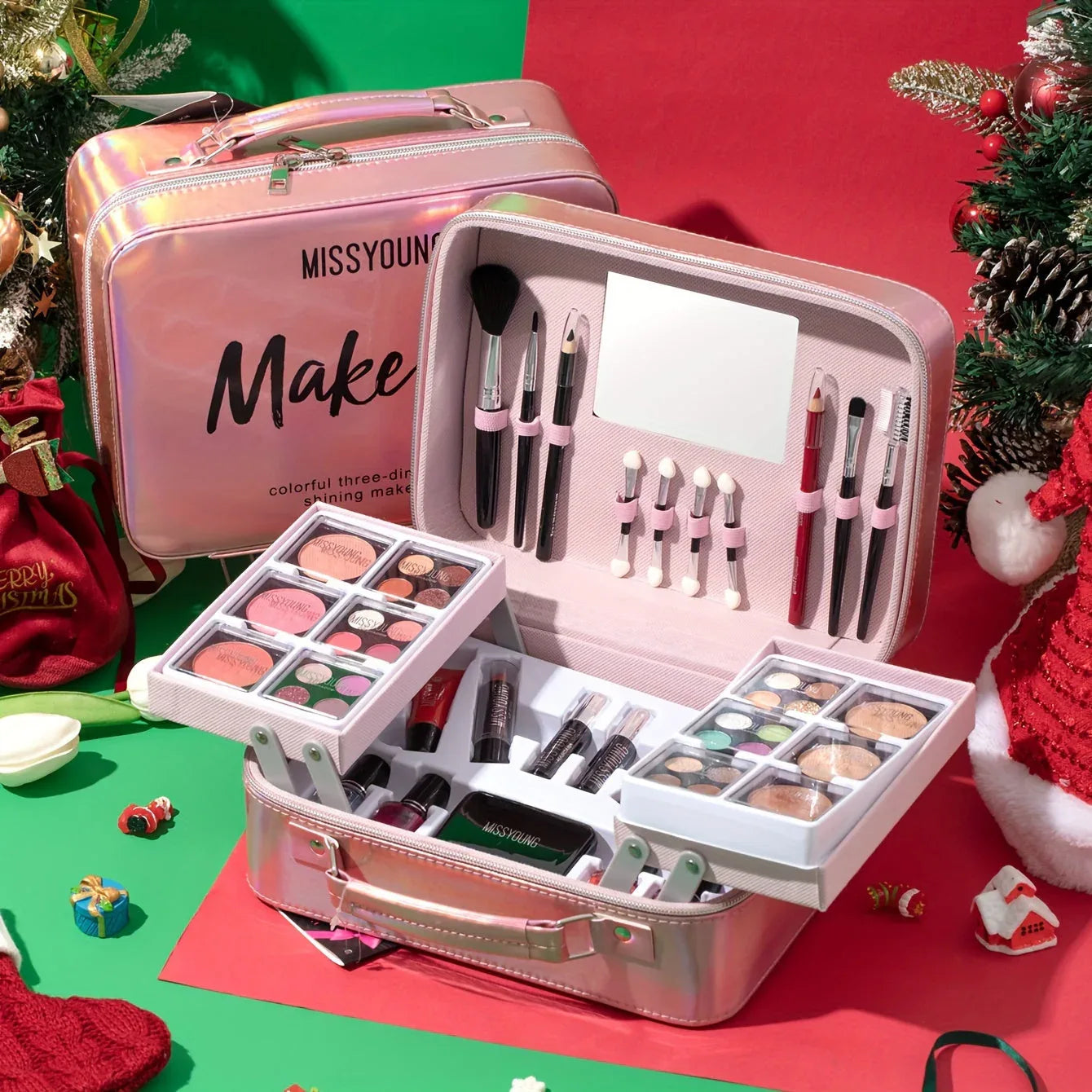 Professional Makeup Kit - Pink All-in-One Salon-Quality Beauty Set Professional Makeup Kits Tidesmit
