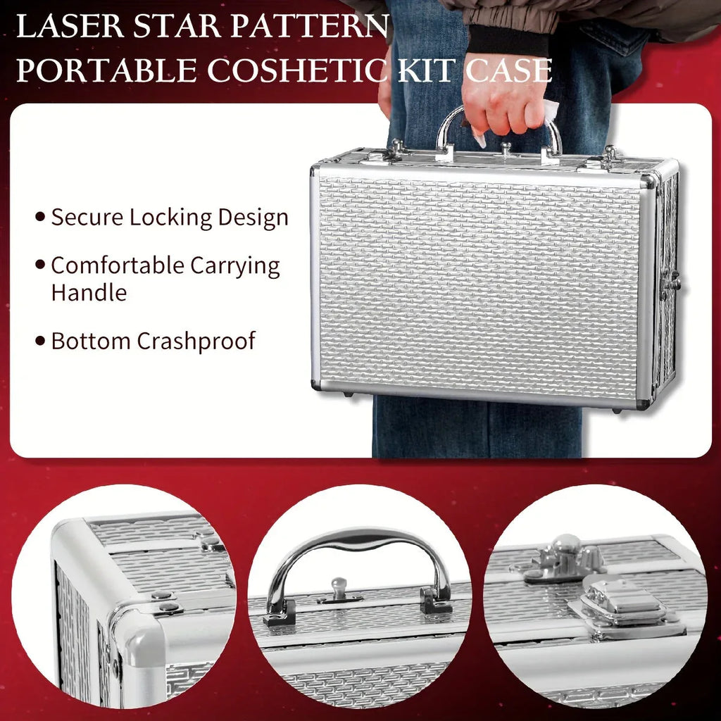 Professional Makeup Kit 106pc Set - Silvery Salon-Quality Cosmetics Professional Makeup Kits Tidesmit