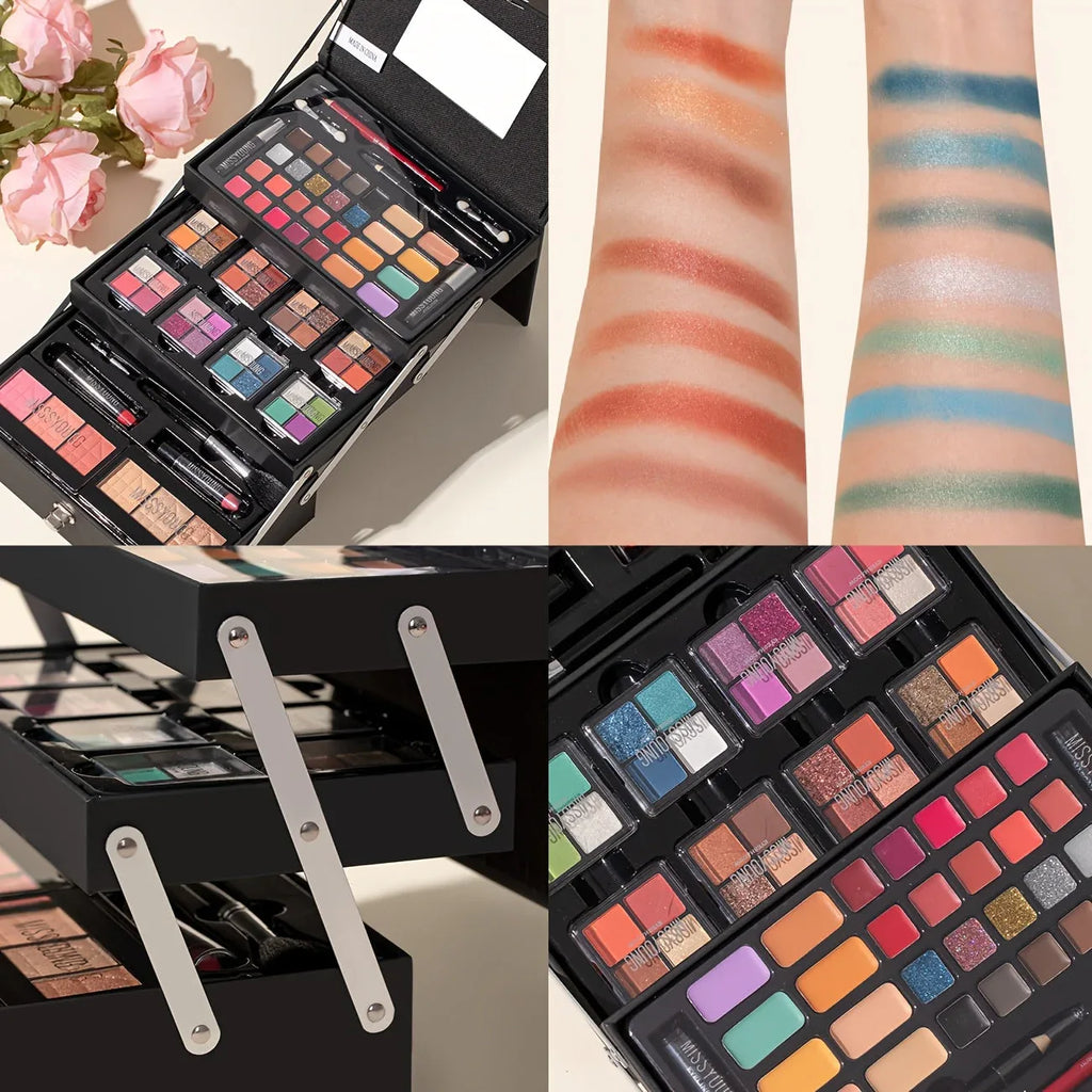 Professional Makeup Kit: 53-Piece Waterproof Portable Cosmetic Case Professional Makeup Kits Tidesmit