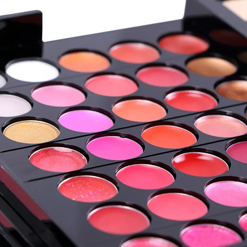 Professional Makeup Kit: 177 Color Palette with Brushes and Lipsticks Professional Makeup Kits Tidesmit