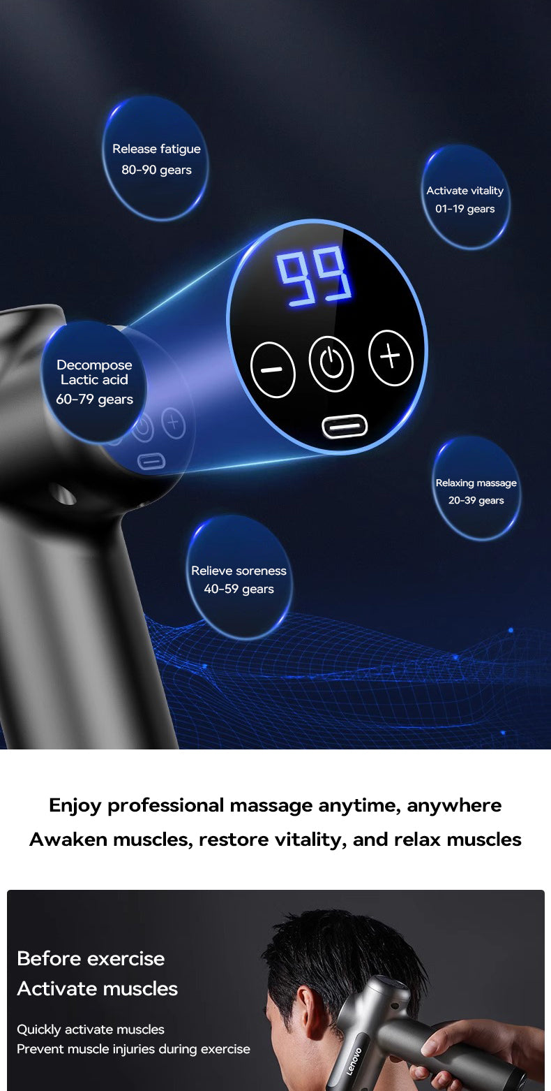 Deep Tissue Massage Gun - 8 Heads Electric Muscle Relief Device Body Shaping Massage Equipment Tidesmit