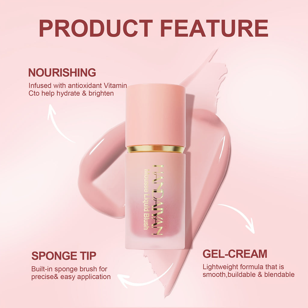 Liquid Cream Blush Set - Long-Lasting Matte Finish, 2-Piece Kit Permanent Makeup Machines Tidesmit