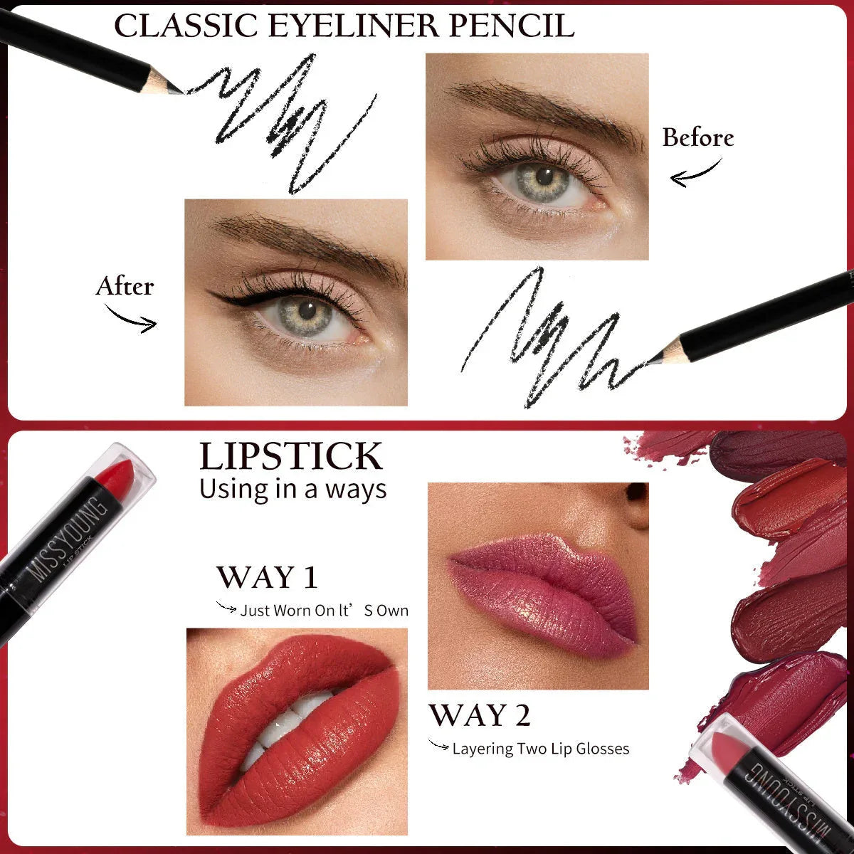 Professional Makeup Kit by Tidesmit - Travel-Ready Salon Quality Set Professional Makeup Kits Tidesmit