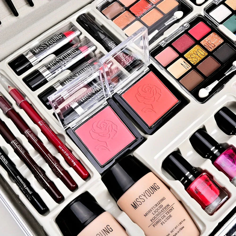 Professional Makeup Kit Silvery - Salon-Quality Beauty Set Professional Makeup Kits Tidesmit