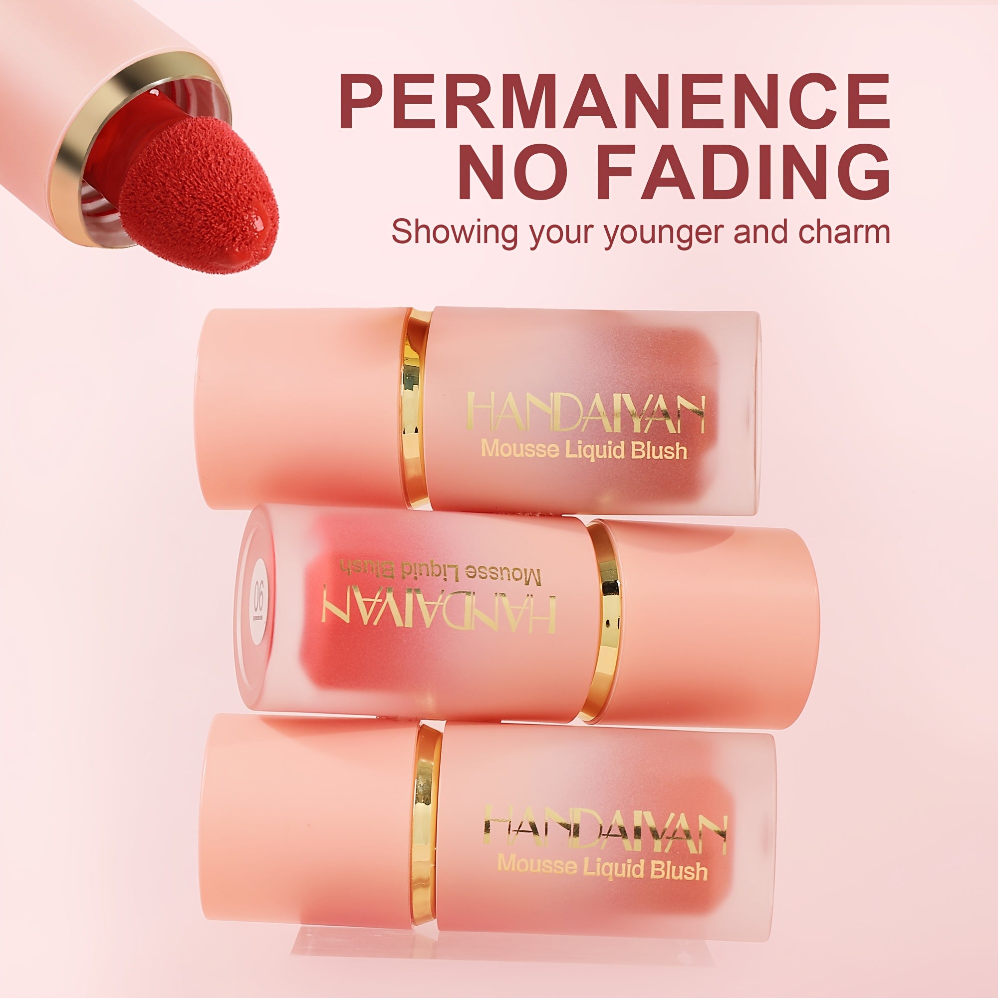 Liquid Cream Blush Set - Long-Lasting Matte Finish, 2-Piece Kit Permanent Makeup Machines Tidesmit