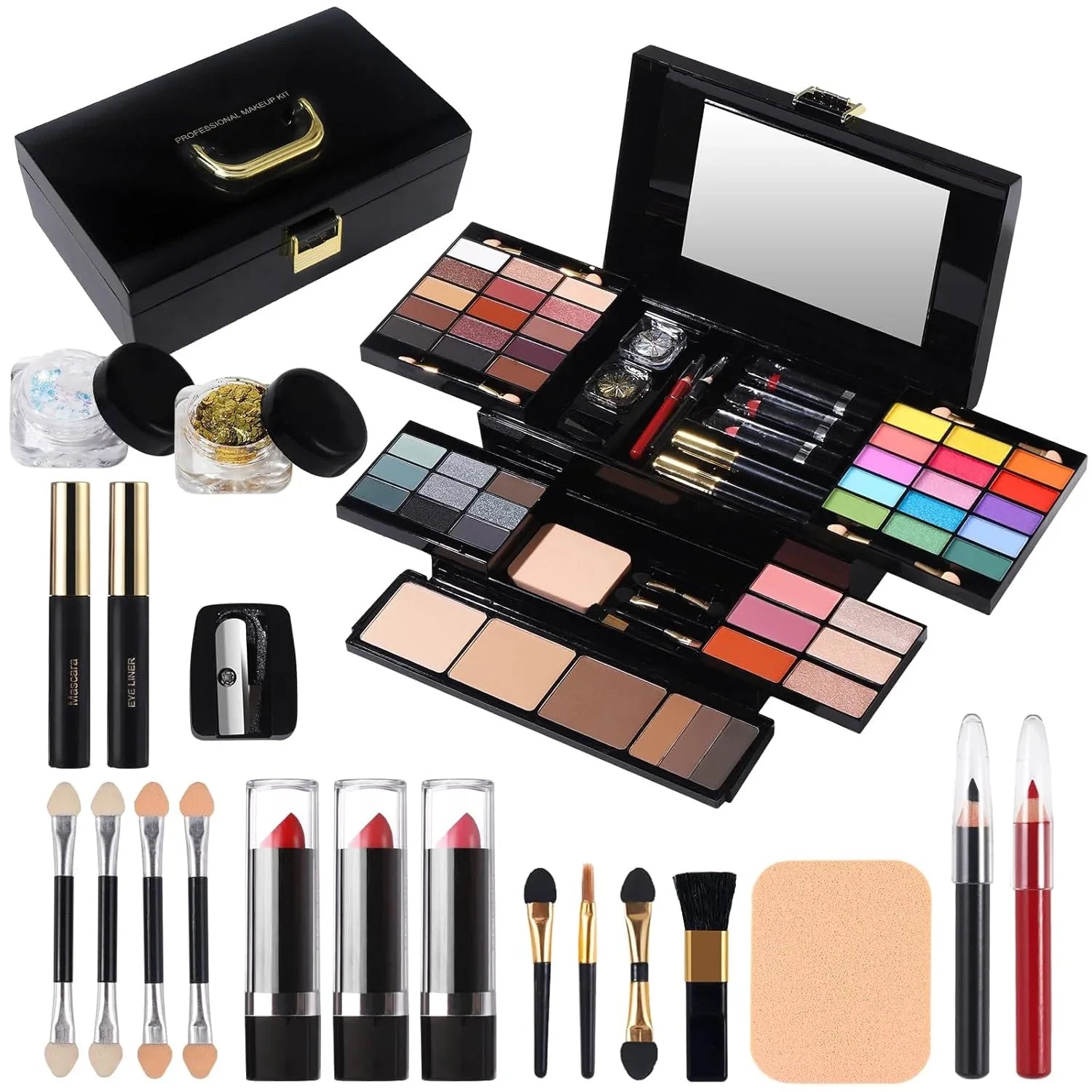 Professional Makeup Kit: 60 Colors All-in-One Set with Mirror - Tidesmit Professional Makeup Kits 60 Colors 02 Tidesmit