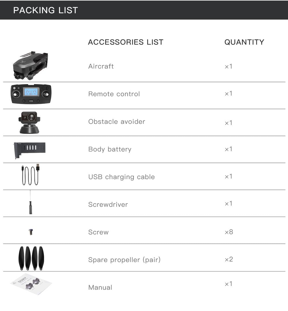 4K GPS Drone with Obstacle Avoidance | Foldable 3-Axis Stabilized Quadcopter Tidesmit