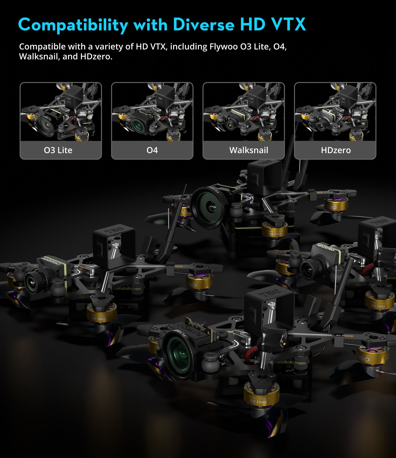 Flywoo Flybee 20 HD O4 FPV Drone | Ultralight 2S Racing Drone Tidesmit