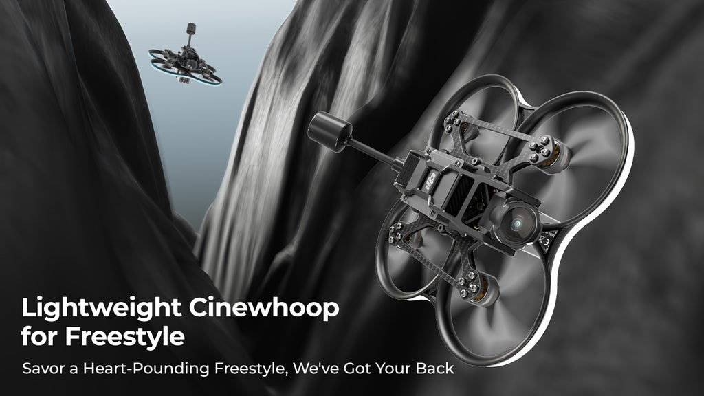 Pavo20 Brushless Whoop Quadcopter ELRS 2.4G - 4 Battery Flight Kit Tidesmit