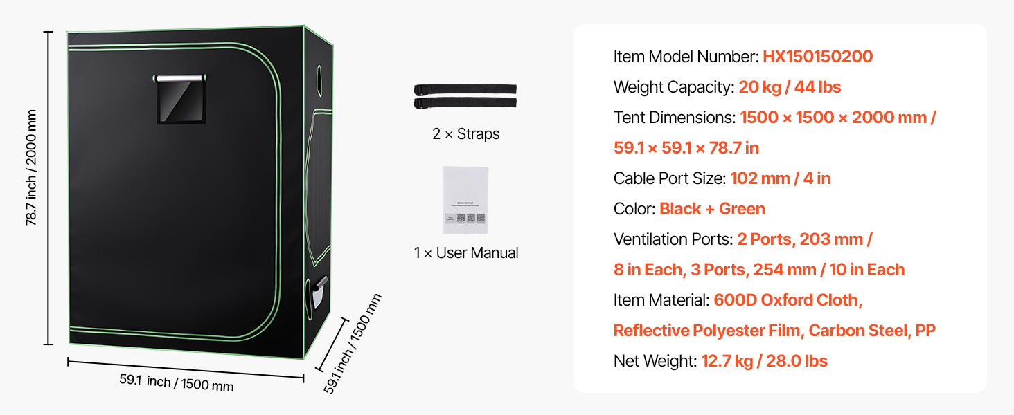 SucceBuy Indoor Grow Tent Kit Indoor Plant Tent with Ventilation System High Reflective Mylar Growing Tents for Flower Veggie