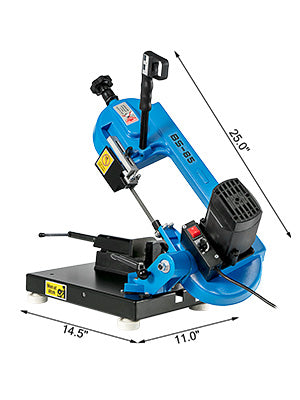 SucceBuy BS-85 Benchtop Portable Metal Bandsaw 1KW for Cutting Wood Glass Fiber Plastic Woodworking Blade Speed 40-88MPM