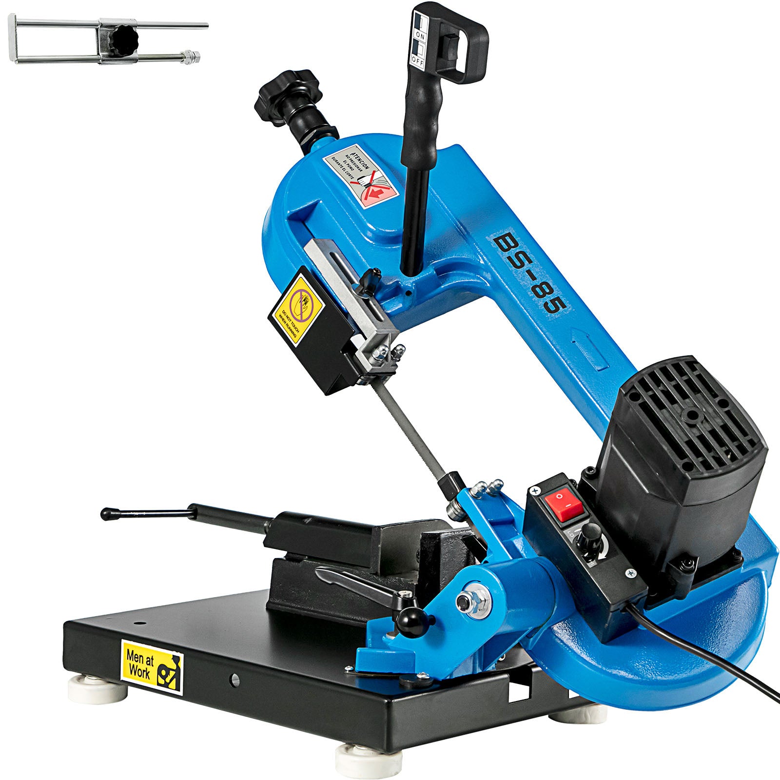 SucceBuy BS-85 Benchtop Portable Metal Bandsaw 1KW for Cutting Wood Glass Fiber Plastic Woodworking Blade Speed 40-88MPM