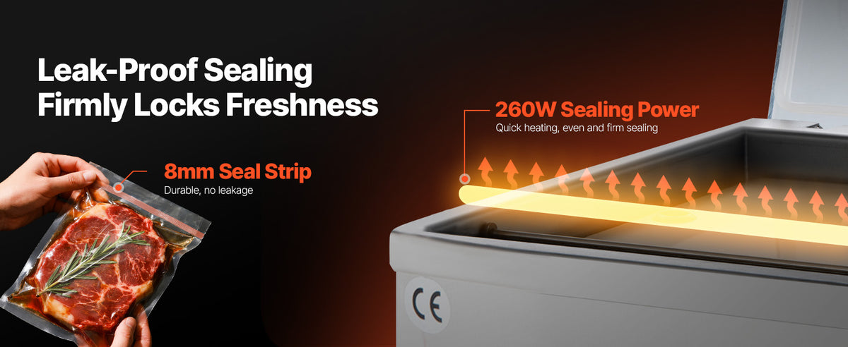 SucceBuy DZ-260A Chamber Vacuum Sealer with 15.7" Sealing Length Kitchen Vacuum Packing Machine for Home Foods Meats Marinades