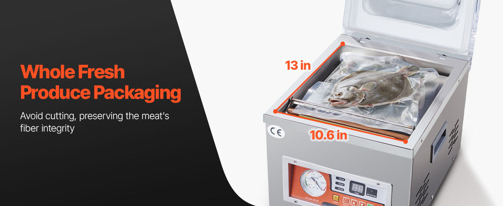 SucceBuy DZ-260A Chamber Vacuum Sealer with 15.7" Sealing Length Kitchen Vacuum Packing Machine for Home Foods Meats Marinades