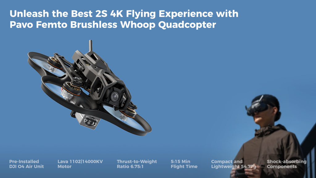 BETAFPV Pavo Femto 2S 4K Drone | Brushless Cinewhoop Tidesmit